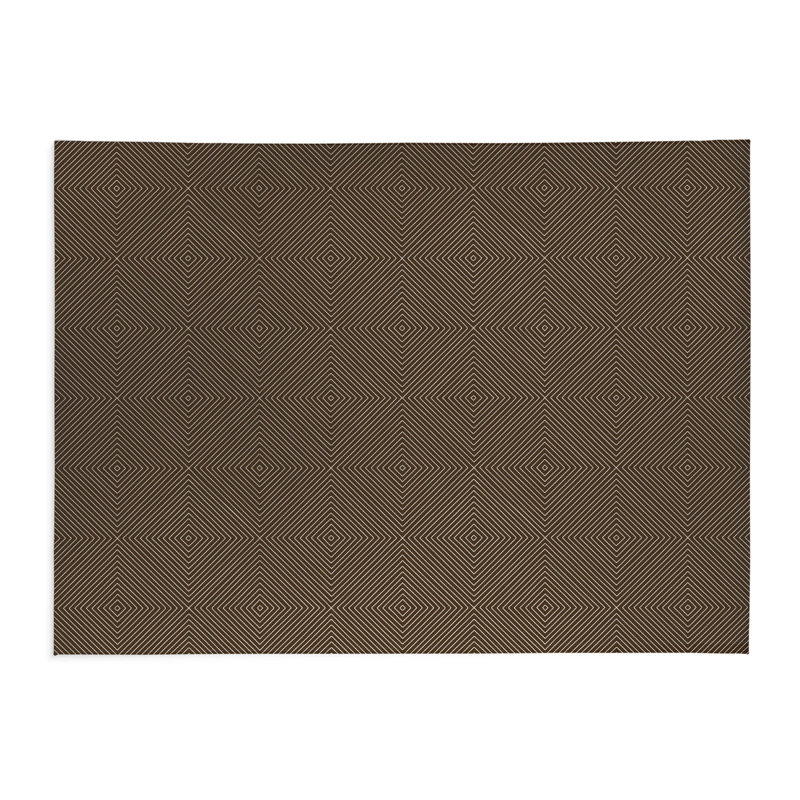 Eye Chev Low Profile Kitchen Mat, Mocha Brown, Rectangle 4' x 6'