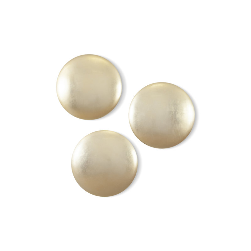 Dimensional 3 Piece Orb Wall Décor Set, Gold Leaf