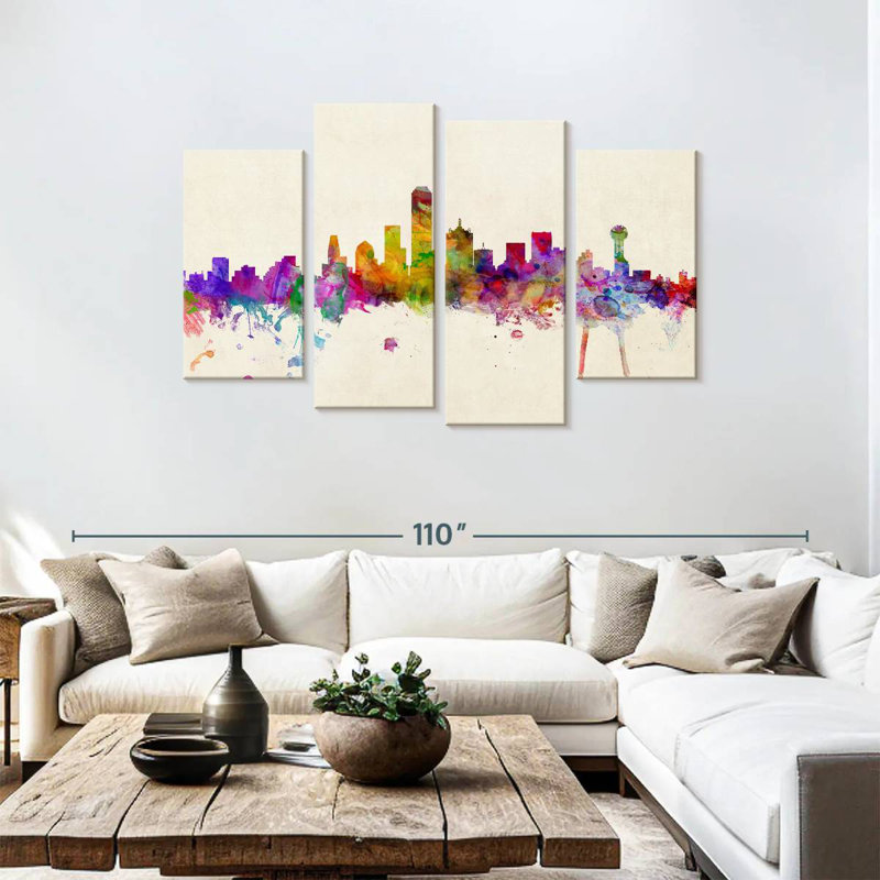 Sireci Dallas Texas Skyline III, 48" H x 75" W