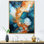 «Blue and Brown Geyser», reproduction d'art sur toile, formes abstraites