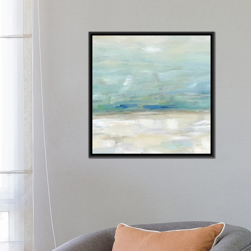«Skyline II», reproduction sur toile, H 18 po x l 18 po x P 1,5 po, Toile avec cadre noir, Pas de tapis