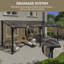 Pergola à gazebo murale 20 pi x 10 pi Aoxun-119238906