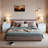 Nightstand with Adjustable Led Light and 2 Drawers-86674878-86674876