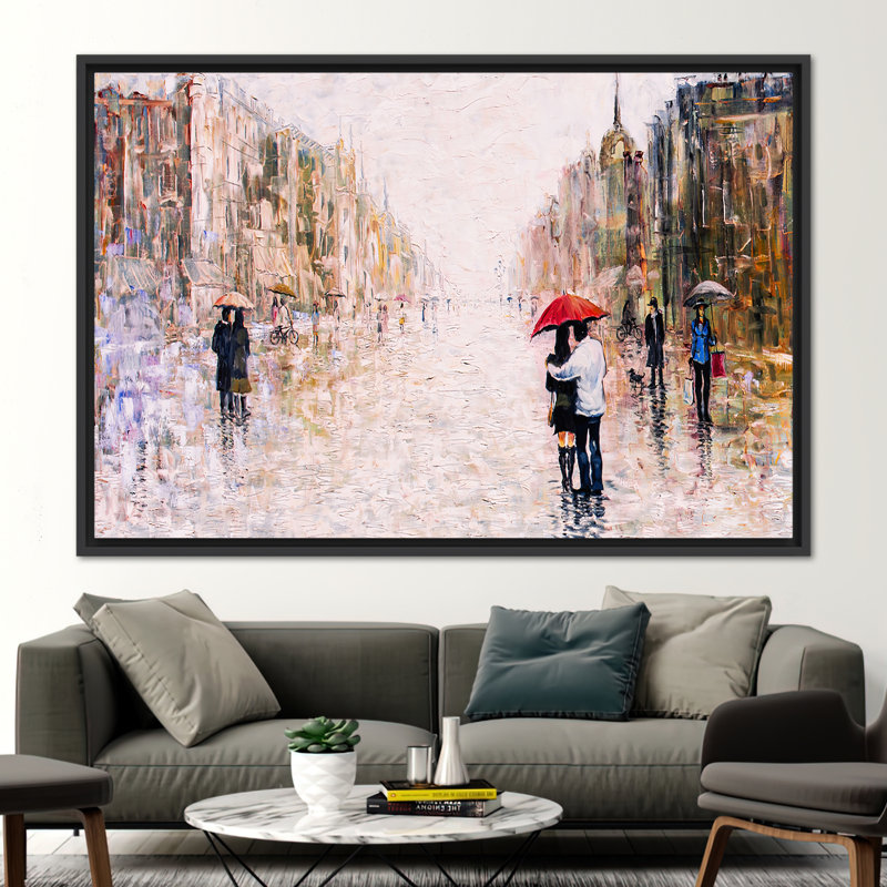 Print on Canvas, Framed Print without Mat, 80 cm H x 110 cm W, Black