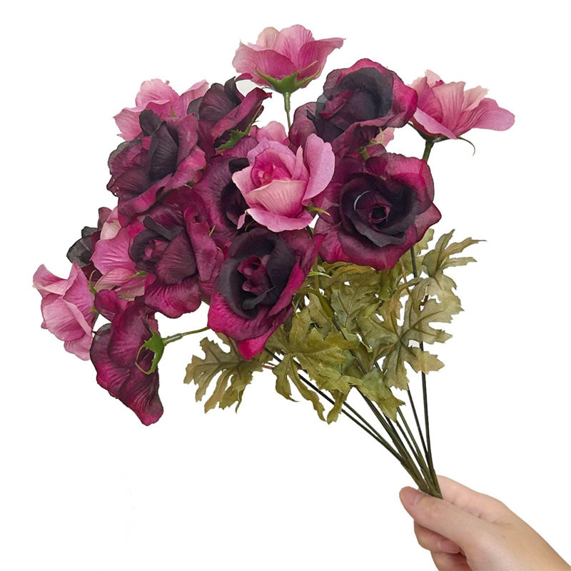 Bouquet de roses artificielles 5 têtes, 2 pièces B3