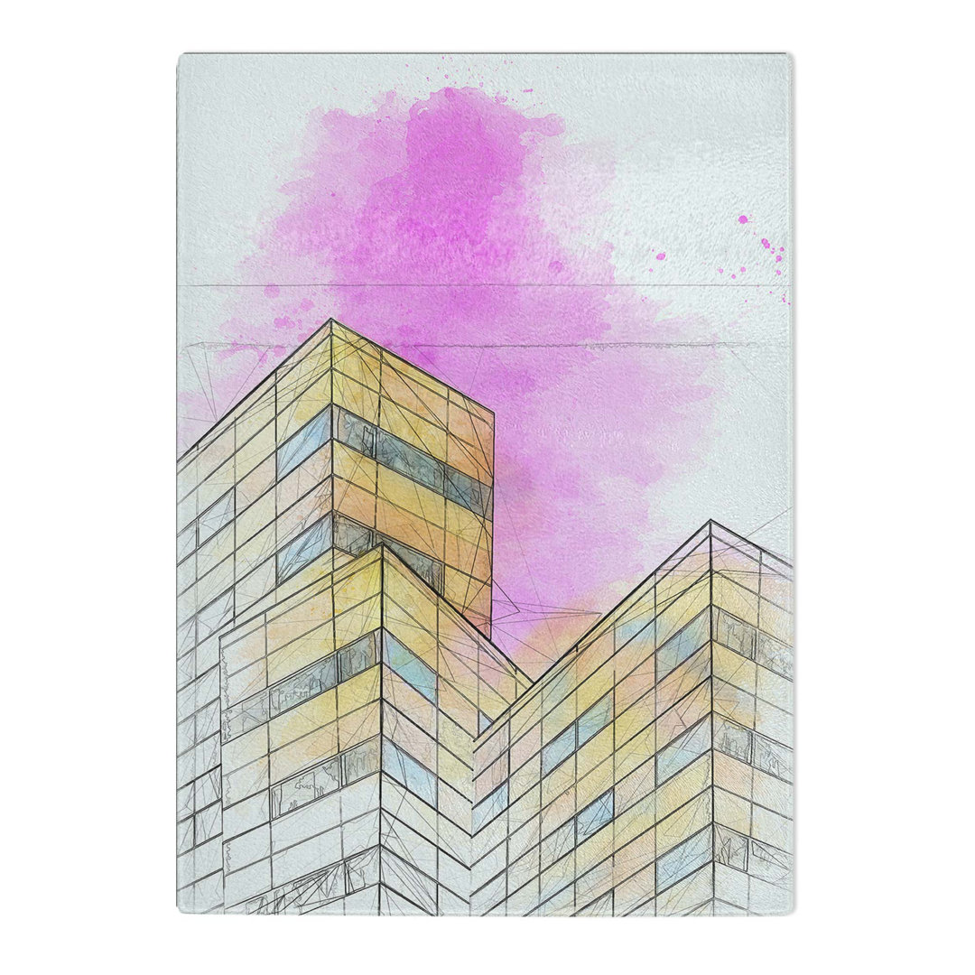 Tempered Glass Sketching the Architecture Vol.17 Chopping Board