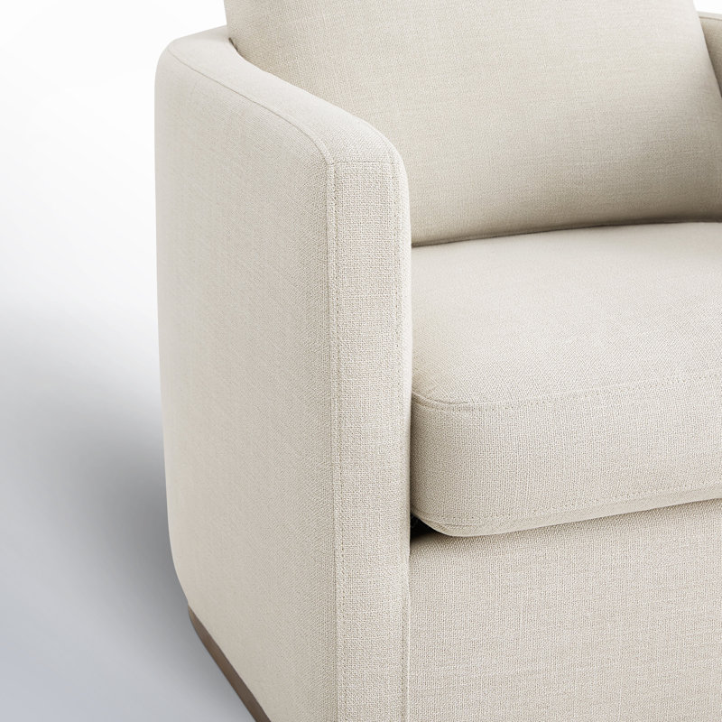 Fauteuil d'appoint rembourré Bobbi, Lin Performance Effie