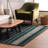 Black Themed Geometric Colorful Patterned Woven Base Washable Carpet-2132259304