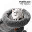 Modern 44.5"H Unique Solid Wood Cat Tree for Big Cats&MaineCoon-84968800