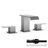 Widespread Bathroom Faucet 3 Hole, 2-Handle Bathroom Sink Faucet With Drain Assembly-120542042