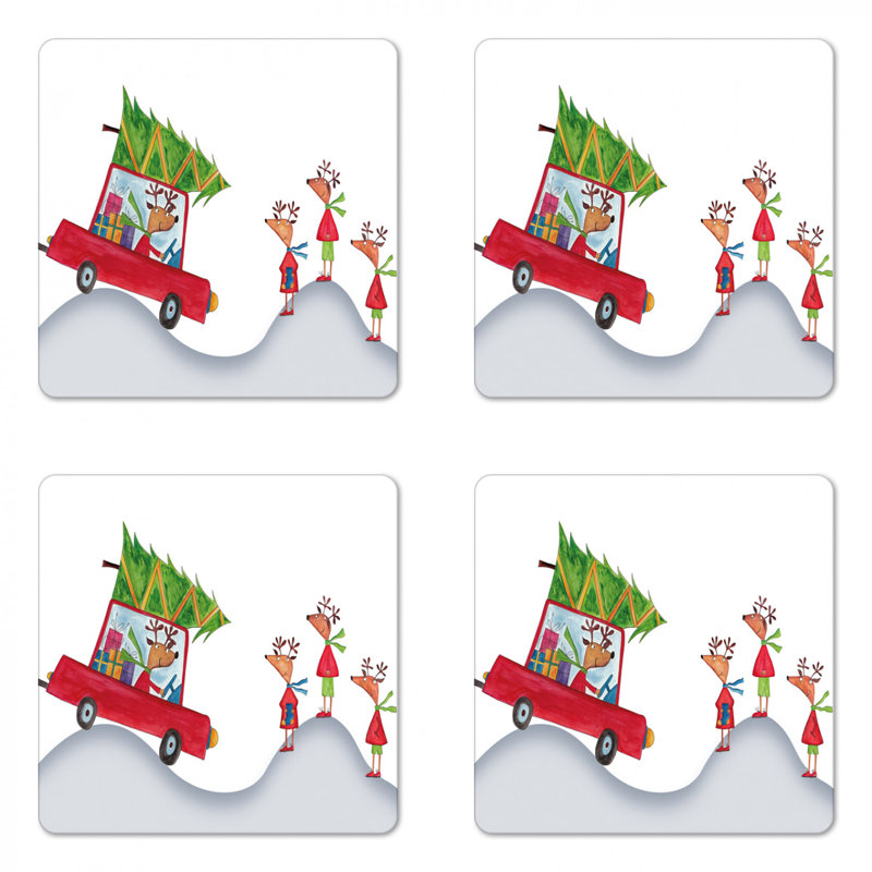 Square 4 Piece Coaster Set