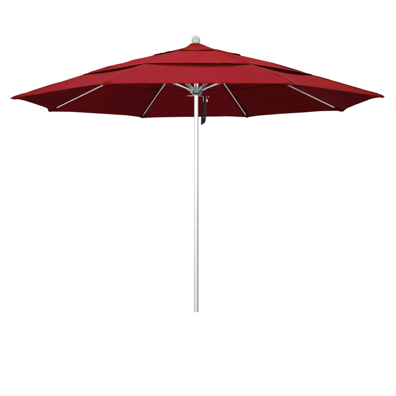Parasol de marché 11 pi Hibo, Rouge - oléfine