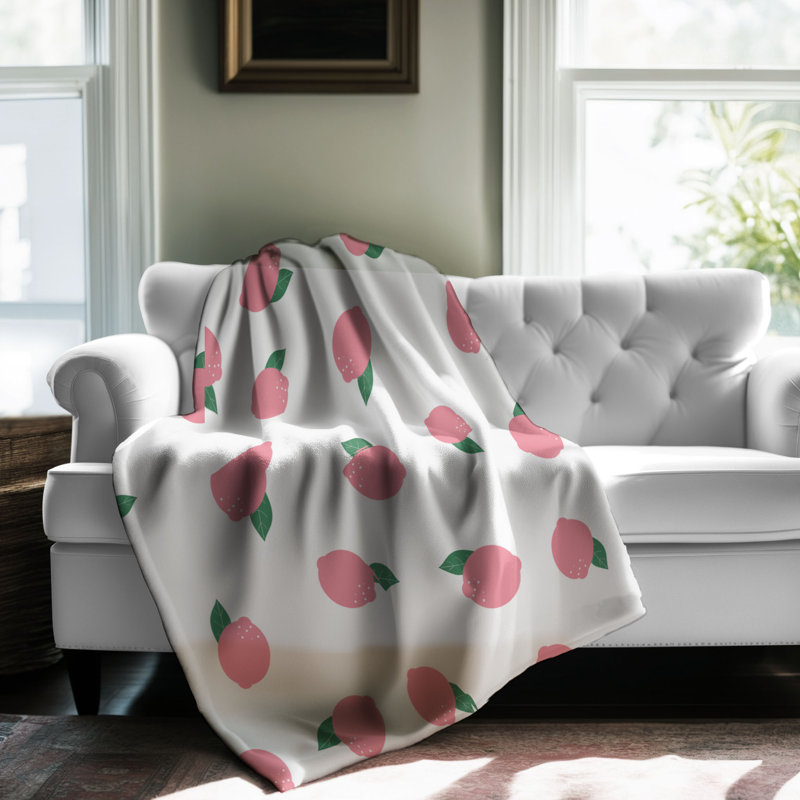 Blush Citrus Fizz - couverture sherpa de qualité supérieure 1 pièce, L 50 po x L 60 po