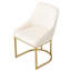 46cm H Velvet Upholstered Metal Wing Back Armchair-267257004