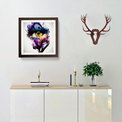 Iris Flower Double Exposure - Framed Print