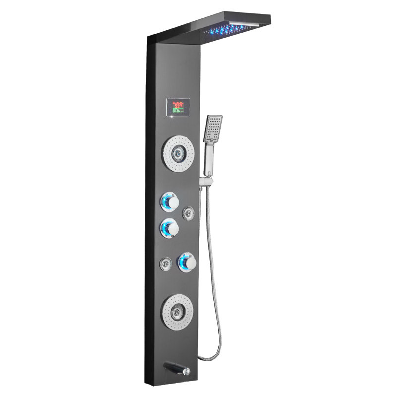 Shower Tower Panel, Black