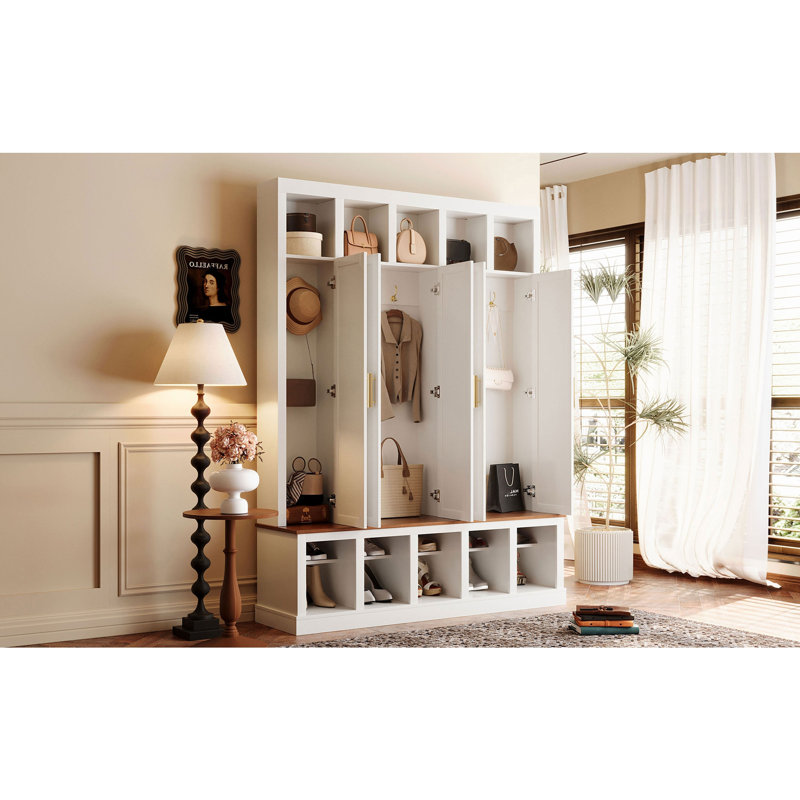Armoire de rangement Farmhouse, Ancient White