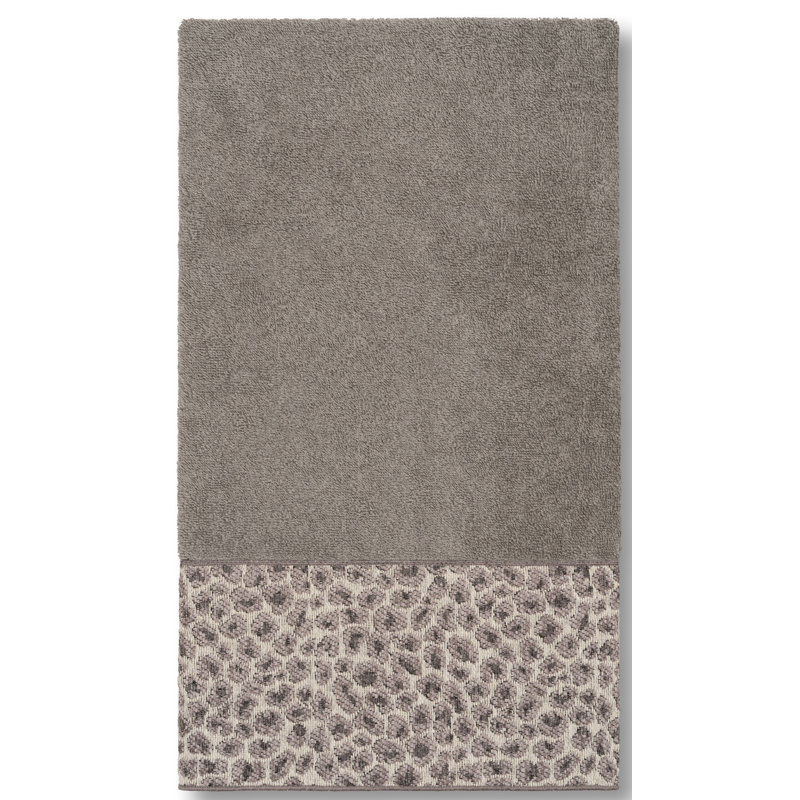 Spots Midweight Bath Towel, Dark Gray