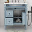 Meuble-lavabo 30 po avec lavabo, meuble-lavabo autoportant avec tiroir rabattable, 2 tiroirs et tablette réglable-408505093