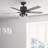 52" Techne 5 - Blade Ceiling Fan with LED Light Kit, Remote Control, WiFi Smart Fan, Easy Install-84931863
