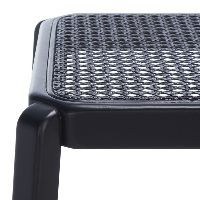 Bluebelle Counter Stool with Solid Wood Frame, Black, Counter Stool (25” Seat Height)
