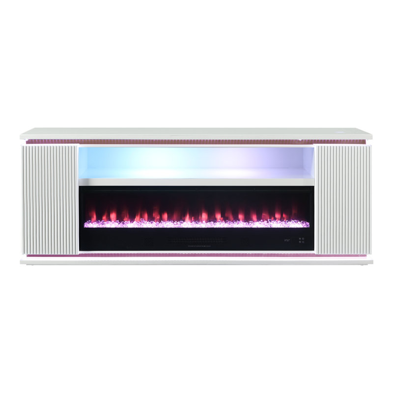 Clumm 71-Inch Tv Stand With Electric Fire Place