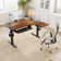 Inbox Zero Marquasha L Shaped Standing Desk with Monitor Stand & LED Strips, Dual Motor