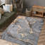 Tapis élégant non tissé doux à motif floral complexe pour rehausser la décoration intérieure-128780818