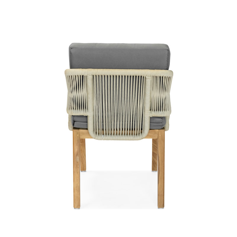Amadora Dining Arm Chair- Natural, Charcoal