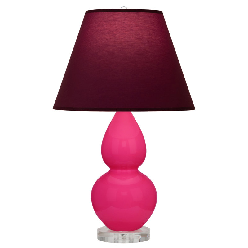 Small Double Gourd Accent Lamp, Plum/Lavender, Razzle Rose