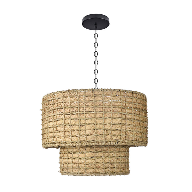 Luminaire suspendu cylindrique 1 lumière Aleeya, H 11,81 po x l 15,74 po x P 15,74 po