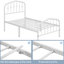 Metal Bed with Arched Headboard and Footboard-366383309-366383306