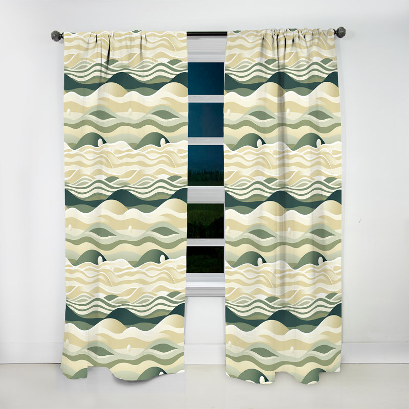 Rideau Coastal Simplicity III - Rideau moderne - Velours obscurcissant - 1 panneau, L 52 po x L 84 po