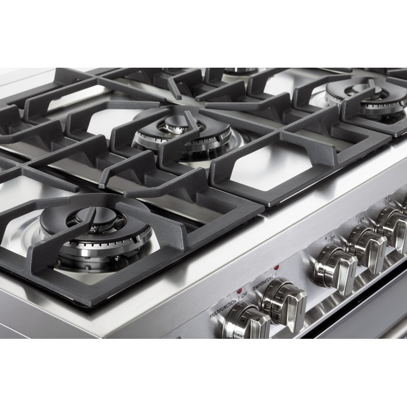 Verona Prima 36" 5 Burner Single Dual Fuel Range Stainless