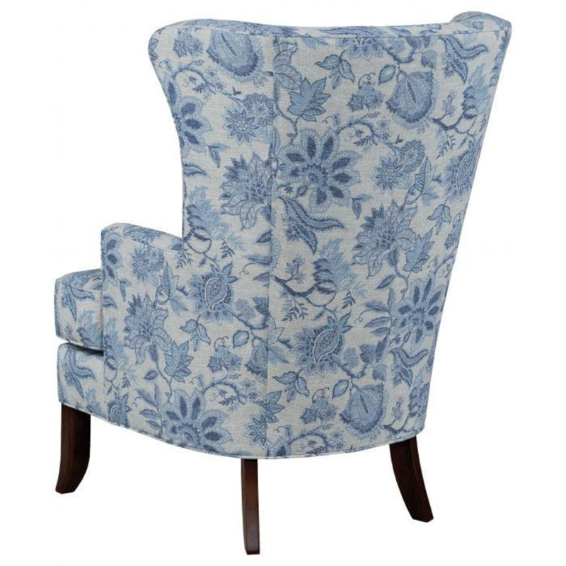 Austin Wingback Chair, Tobacco, Turquoise (8789 91)