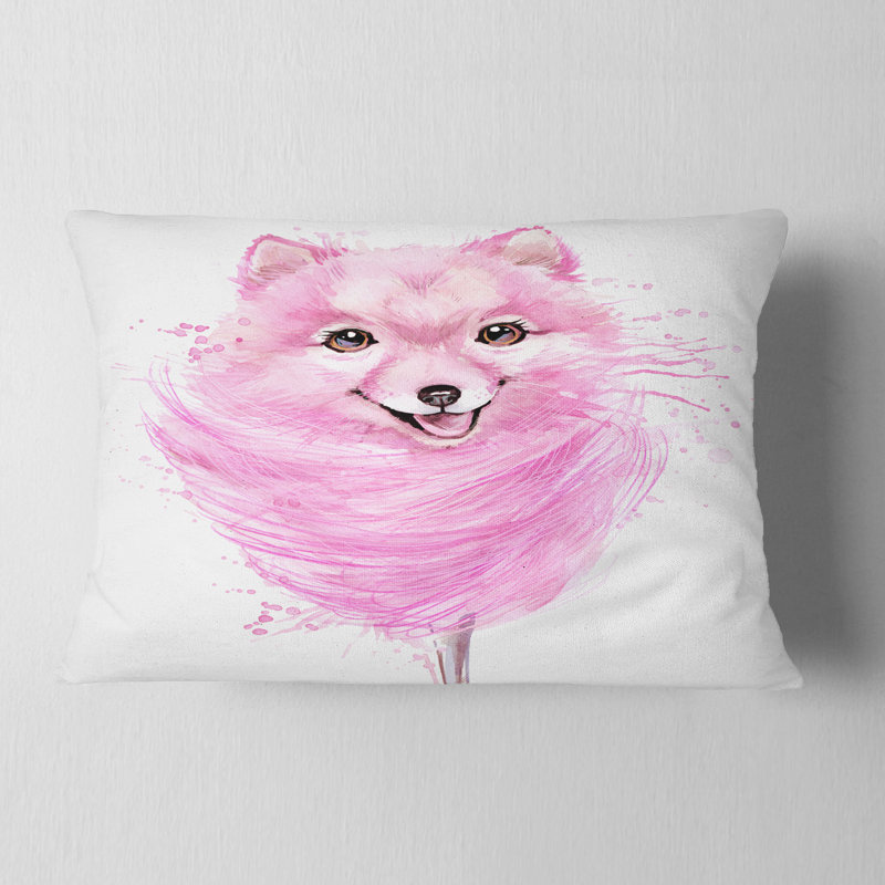 Coussin lombaire pour chien animal aquarelle