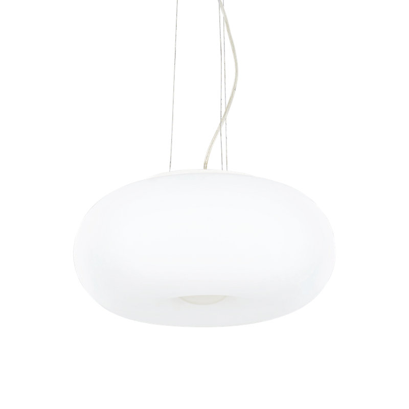 Ulisse 3 - Light White Shaded Pendant, 235cm H x 42cm W x 42cm D