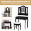 Ensemble coiffeuse avec tabouret et miroir Sindelar-617118522