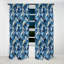 Bleu indigo manx mosaïque - rideau de marbre abstrait - rideau de marbre occultant - 1 panneaux-107539229