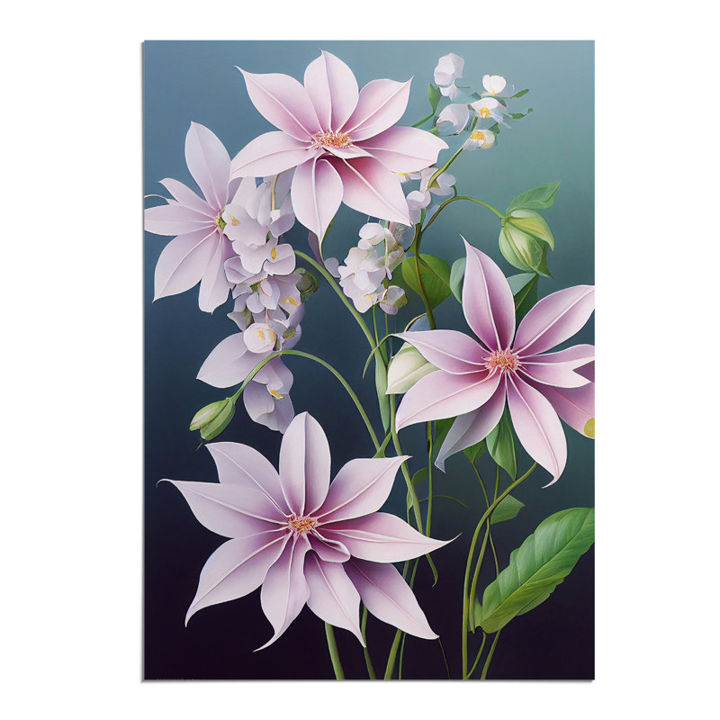 Pastel Flowers - Wall Art, 59.4cm H x 42cm W, Paper