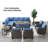 Edith Rectangular Metal Outdoor Dining Table , 52'' in. W 25'' in. D-1479424160