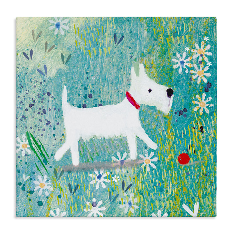 «Little White Scottie Dog», conception par Clare Tupper, H 17 po x l 17 po