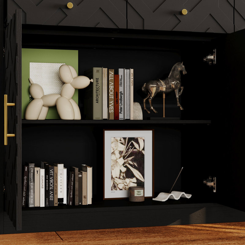 3-Drawer 3-Door Accent Chest With Rusric Design