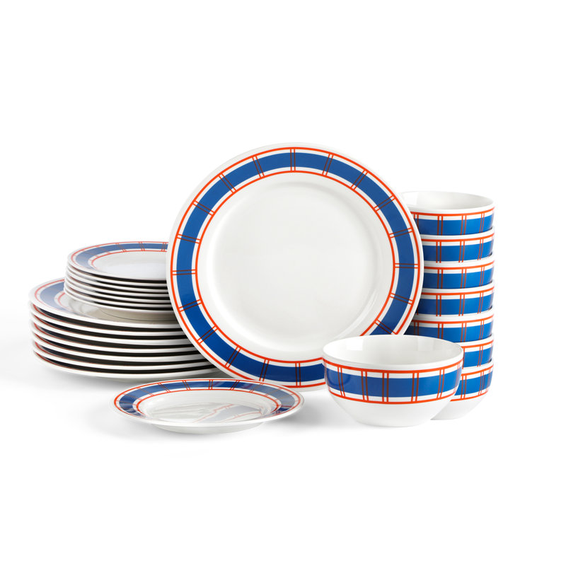 Cade 24-Piece Dinnerware Set Porcelain