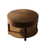 Table basse de salon, forme ronde de 31,5 po, double fonction de rangement, compartiment caché, base, glissières réglables, assemblage facile, noyer laqué