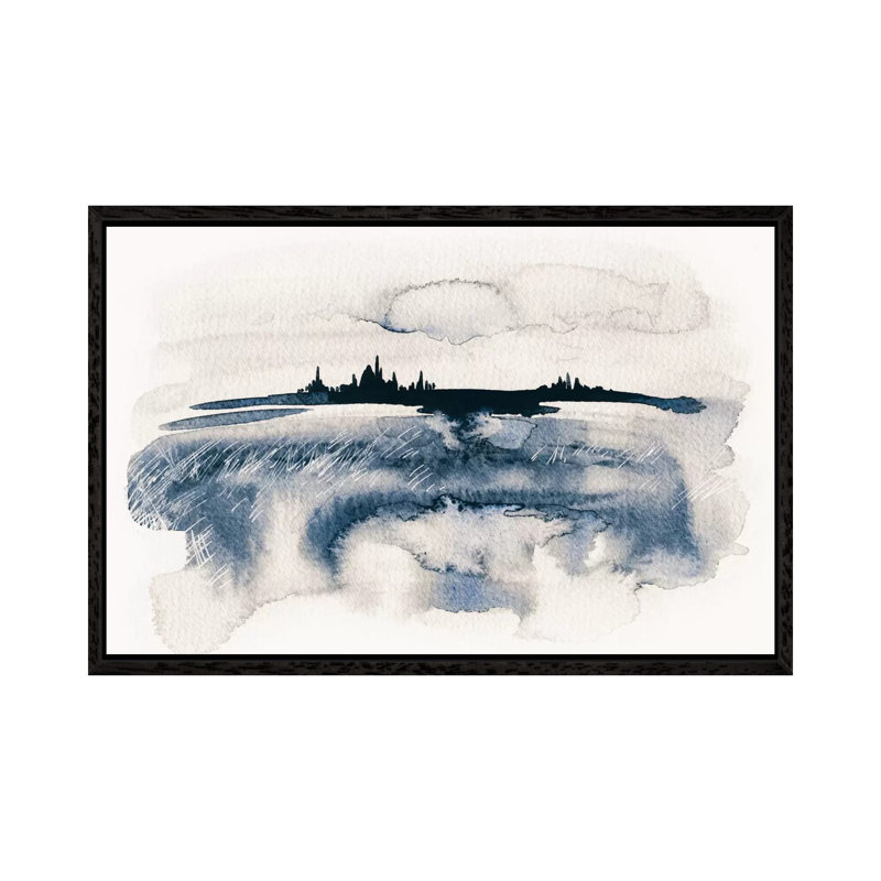 Distant Light 1 Piece Painting on Canvas, 66.04 cm H x 45.72 cm W, Black Framed
