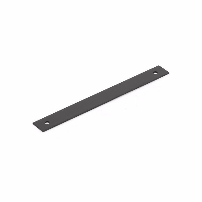 Plaque arrière pour pub Schaub, H 7 po x l 0,75 po, Noir mat