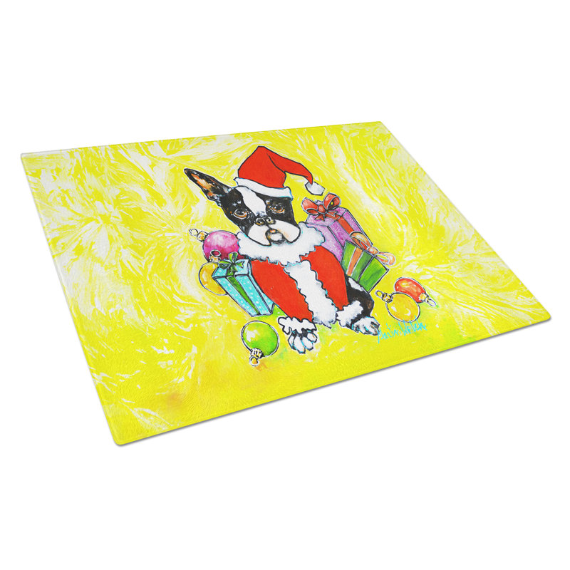 Planche à découper en verre Boston Terrier Stinker That Stole