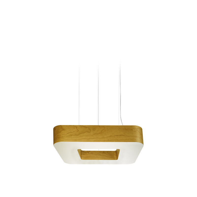 Cuad 8 - Light LED Chandelier, Natural Beech, 2700K LED