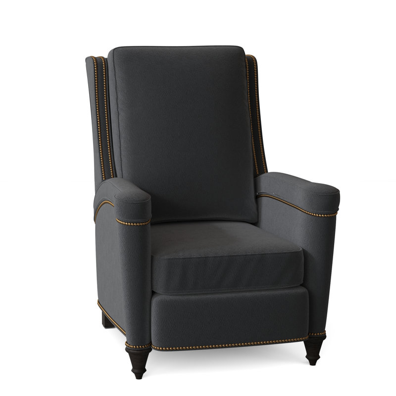 Mayes Recliner, Aspen Lenado Brown Genuine Leather, French Natural, Cobblestone